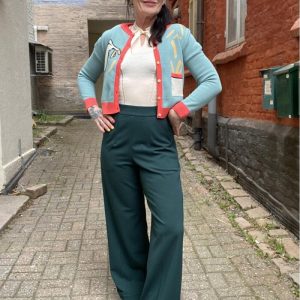 Weekend Doll Katherine - flaskegrønn 40-talls bukser