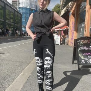 Jawbreaker Leggings Skulls sort