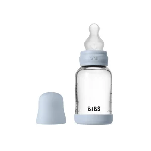 BIBS Tåteflaske i Glass M/ Silikon Sutt – Silikonbunn | Komplett Sett